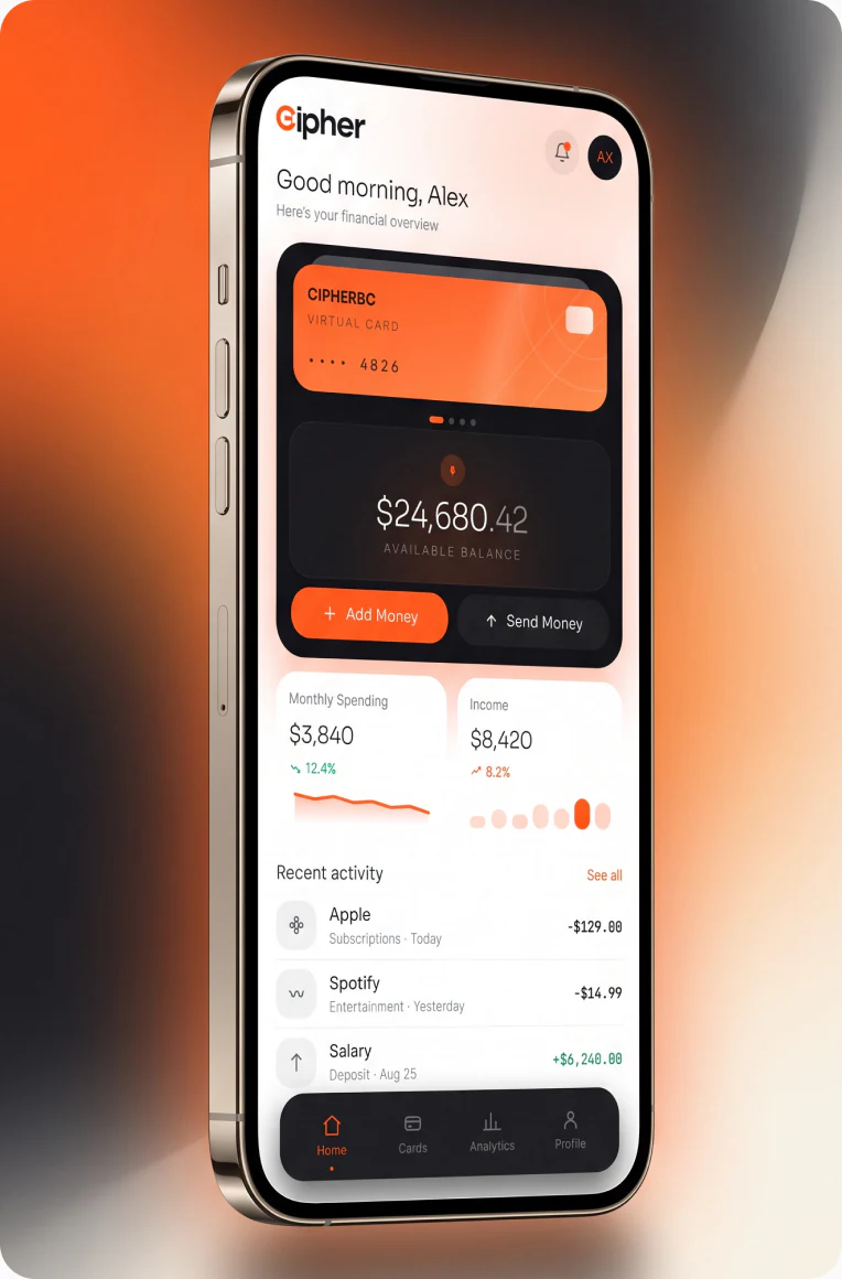 NOVA mobile app mockup