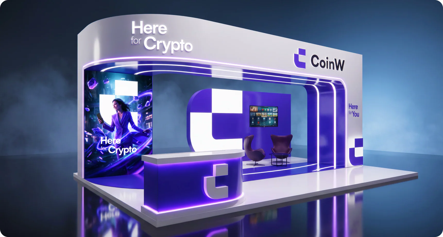 CoinW exhibition stand